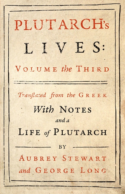 Front cover_Plutarch's Lives - Vol. III