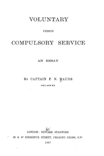 Couverture_Voluntary Versus Compulsory Service, An Essay