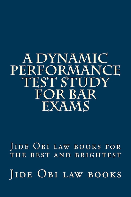 Couverture_A Dynamic Performance Test Study For Bar Exams