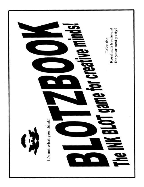 Blotzbook: The INK BLOT game for creative minds!