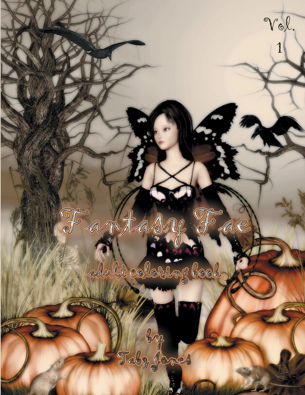 Front cover_Fantasy Fae Adult Coloring Book