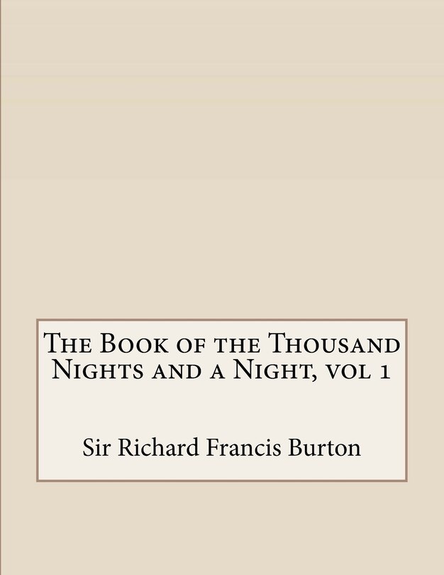 Front cover_The Book of the Thousand Nights and a Night, vol 1