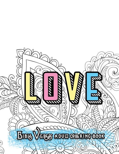 Front cover_LOVE Bible Verses Adult Coloring Book