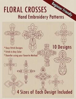 Front cover_Floral Crosses Hand Embroidery Patterns