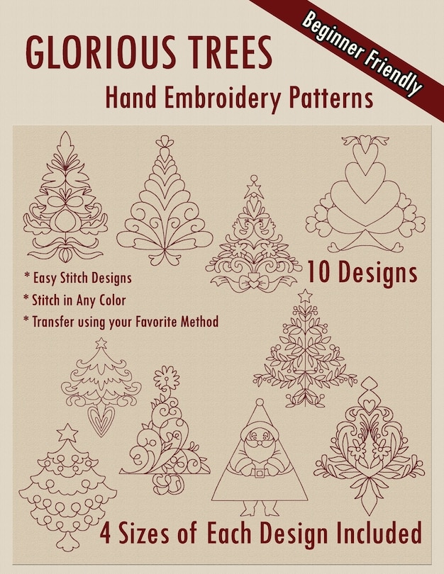 Couverture_Glorious Trees Hand Embroidery Patterns