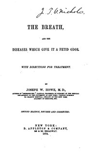 Front cover_The Breath, and the Diseases which Give it a Fetid Odor