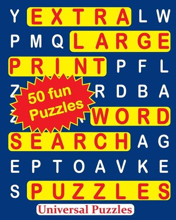 Extra Large Print Word Search Puzzles