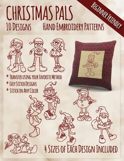 Front cover_Christmas Pals Hand Embroidery Patterns
