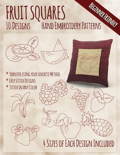 Couverture_Fruit Squares Hand Embroidery Patterns