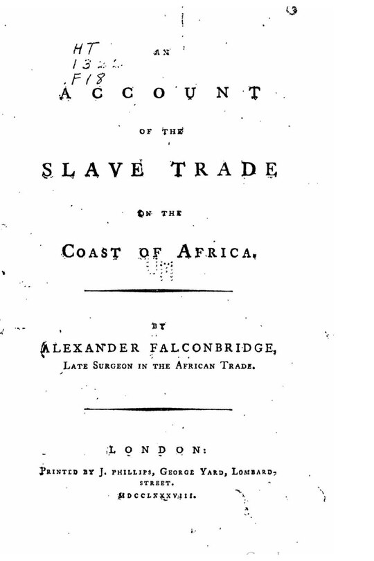 Couverture_An account of the slave trade on the coast of Africa