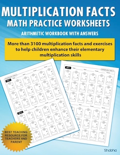 Couverture_Multiplication Facts Math Worksheet Practice Arithmetic Workbook With Answers