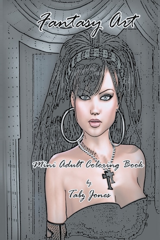 Front cover_Fantasy Art Mini Adult Coloring Book