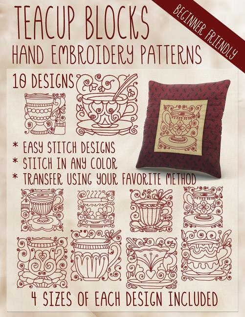 Teacup Blocks Hand Embroidery Patterns