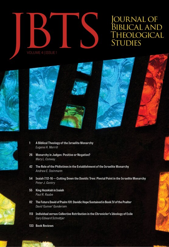 Couverture_Journal Of Biblical And Theological Studies, Issue 4.1
