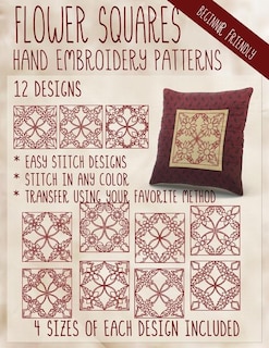 Front cover_Flower Squares Hand Embroidery Patterns