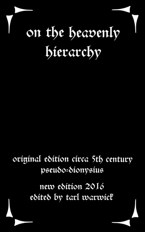 Front cover_On the Heavenly Hierarchy
