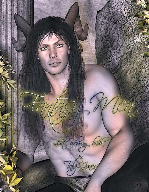 Front cover_Fantasy Men Adult Coloring Book