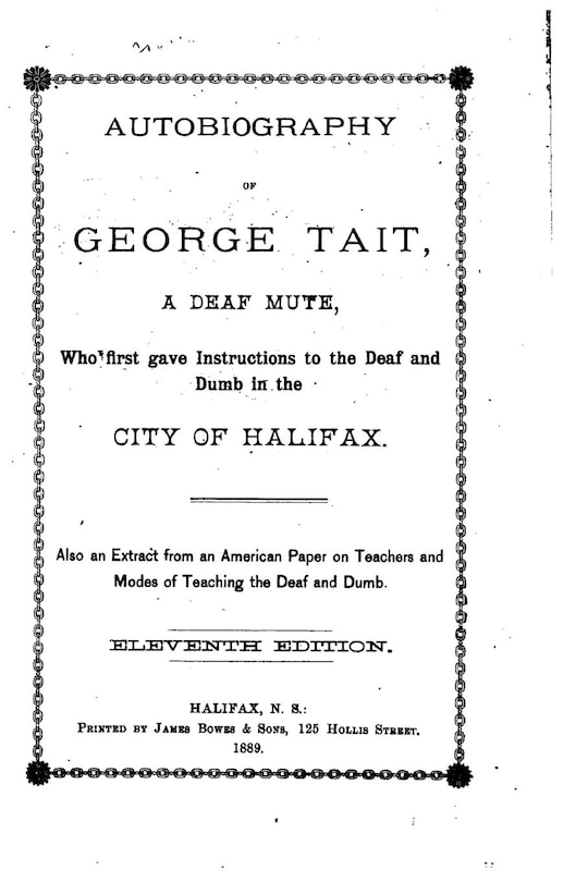 Couverture_Autobiography of George Tait, a Deaf Mute