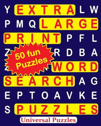 Extra Large Print Word Search Puzzles