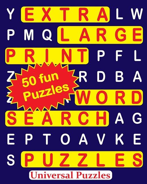 Front cover_Extra Large Print Word Search Puzzles