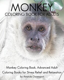 Front cover_Monkey Coloring Book For Adults