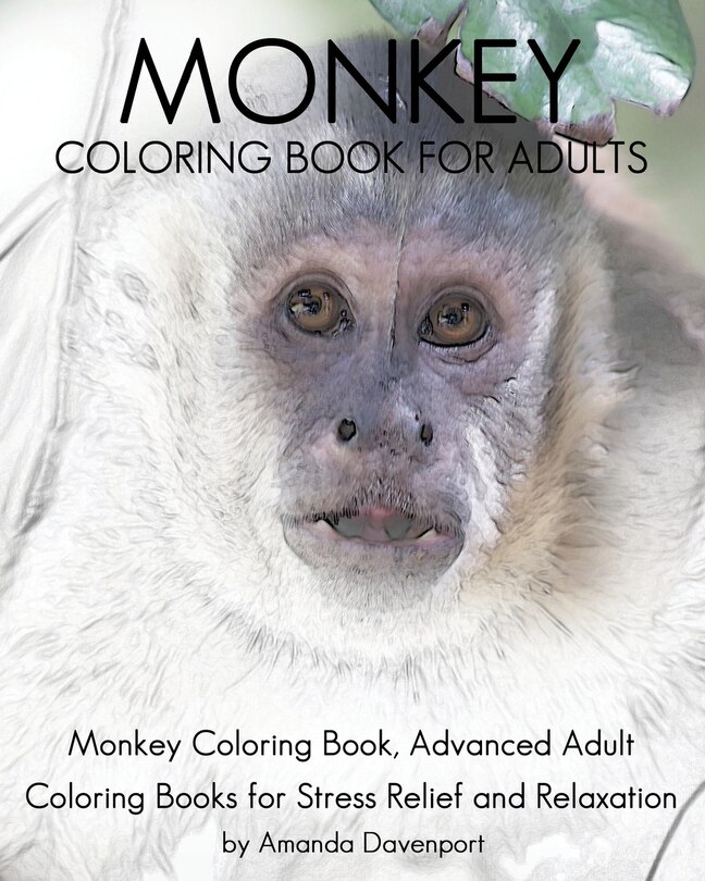 Front cover_Monkey Coloring Book For Adults