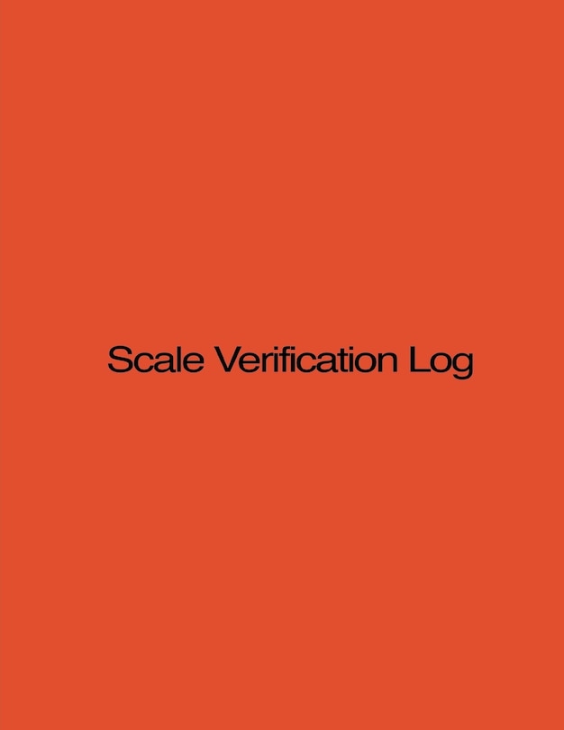 Couverture_Scale Verification Log