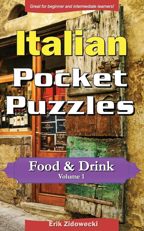 Front cover_Italian Pocket Puzzles - Food & Drink - Volume 1