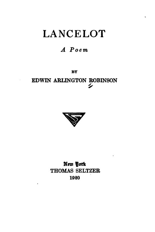 Front cover_Lancelot, a Poem