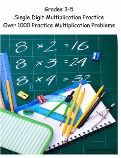 Couverture_Grades 3-5 Single Digit Multiplication Practice Workbook