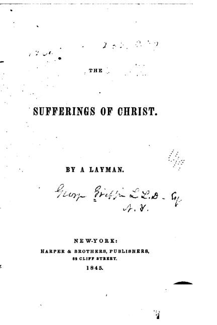 Couverture_The Sufferings of Christ