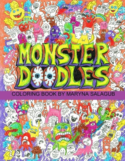 Front cover_Doodle monsters coloring book
