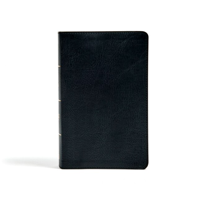 Front cover_Csb Single-column Personal Size Bible, Black Leathertouch