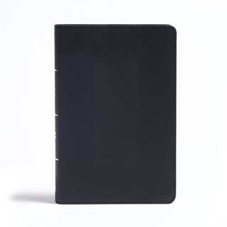 Couverture_Csb Large Print Personal Size Reference Bible, Black Genuine Leather,