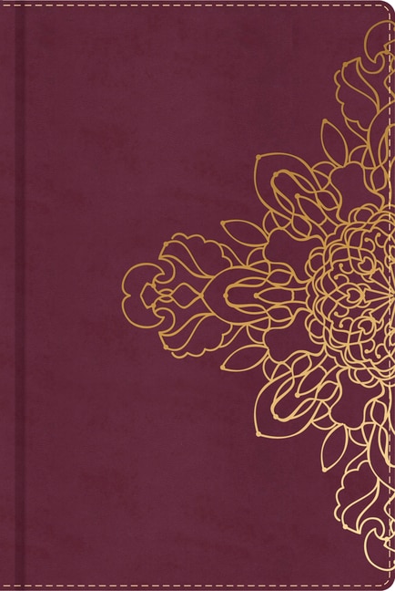 Front cover_Burgundy with Floral Motif, Journal