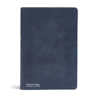 Front cover_CSB (in)courage Devotional Bible, Navy Genuine Leather