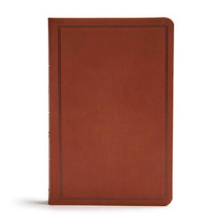 Front cover_CSB Deluxe Gift Bible, Brown LeatherTouch
