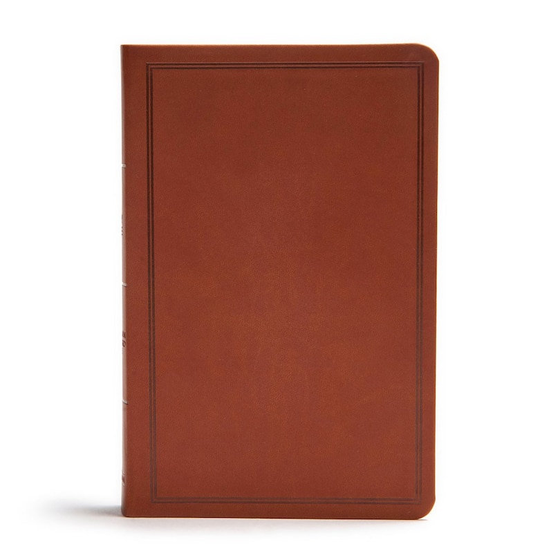 Front cover_CSB Deluxe Gift Bible, Brown LeatherTouch