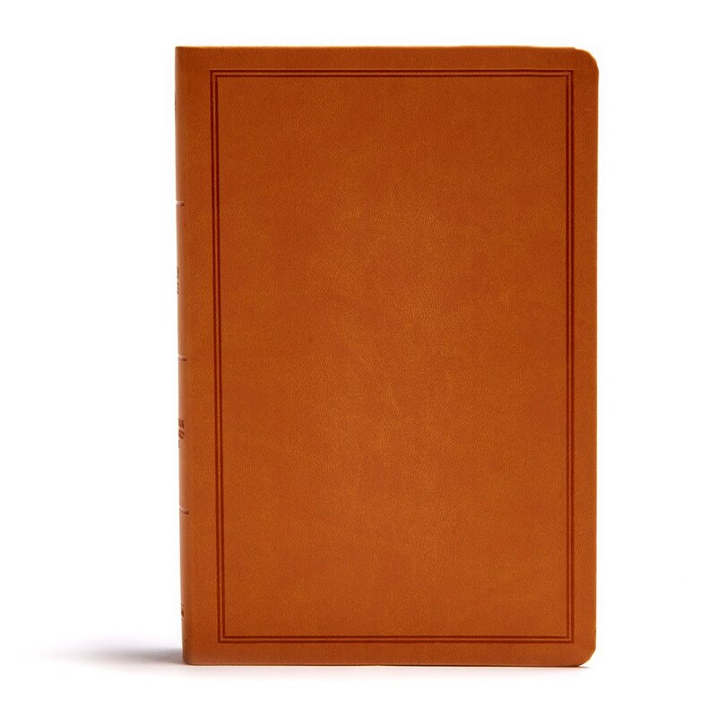 Front cover_CSB Deluxe Gift Bible, Tan LeatherTouch