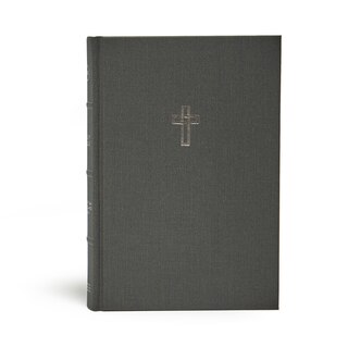 Front cover_CSB Large Print Ultrathin Reference Bible, Charcoal Cloth-Over- Board, Black Letter Edition