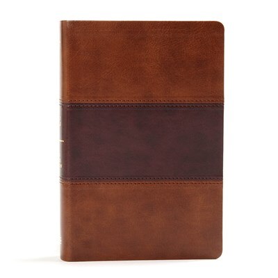 Front cover_Kjv Large Print Personal Size Reference Bible, Saddle Brown Leathertouch Indexed