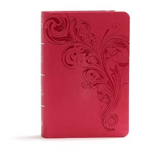 Front cover_Kjv Large Print Compact Reference Bible, Pink Leathertouch