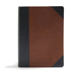 Front cover_Csb Study Bible, Black/brown Leathertouch