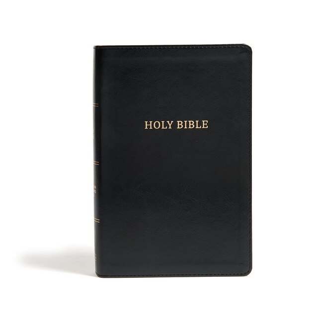 Front cover_Csb Large Print Personal Size Reference Bible, Black Leathertouch, Classic Edition
