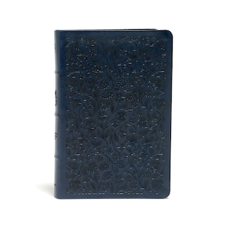 Front cover_Csb Ultrathin Reference Bible, Navy Leathertouch, Deluxe Edition