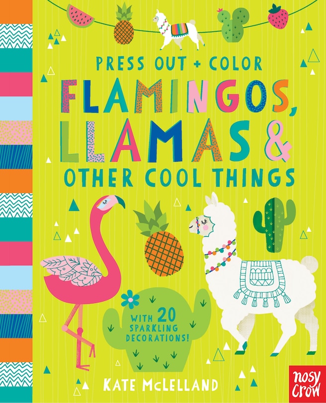 Couverture_Press Out and Color: Flamingos, Llamas & Other Cool Things