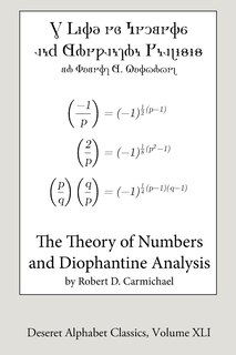 Front cover_The Theory of Numbers and Diophantine Analysis (Deseret Alphabet edition)