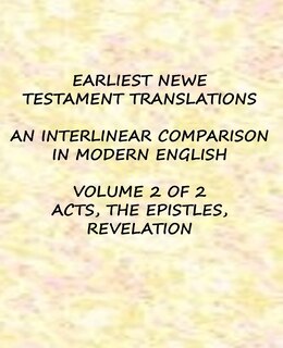 Front cover_Earliest Newe Testament Translations - Volume 2