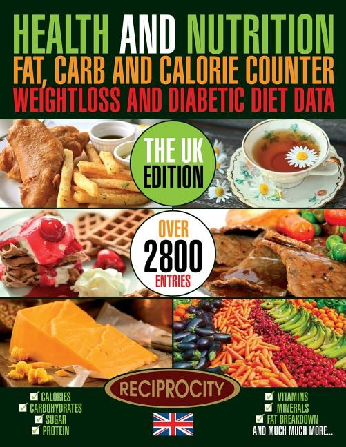 Front cover_Health & Nutrition Fat, Carb & Calorie Counter, Weight loss & Diabetic Diet Data UK