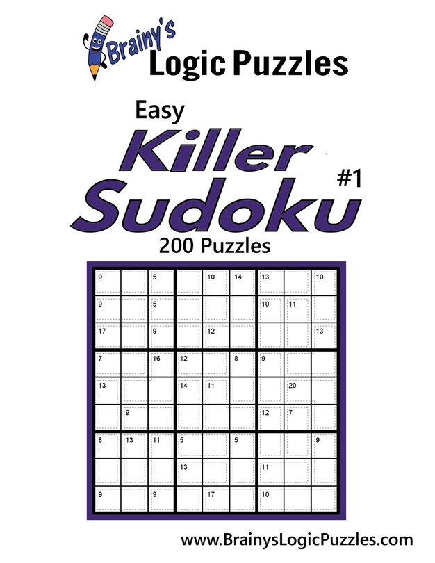 Couverture_Brainy's Logic Puzzles Easy Killer Sudoku #1 200 Puzzles